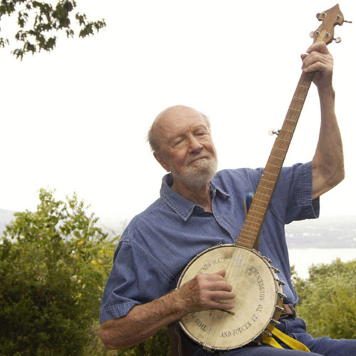 Pete Seeger at his home in Beacon NY9.14.2005